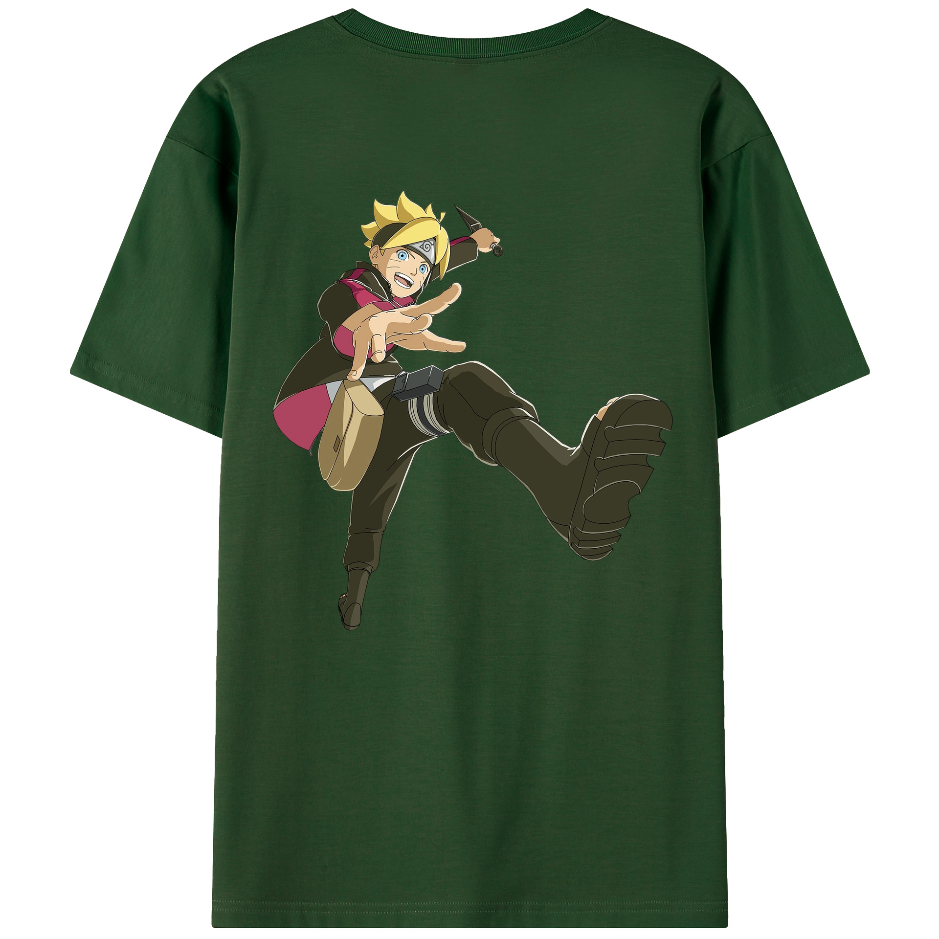 （画像用） NARUTO -ナルト- うずまき ボルト Uzumaki Boruto 綿100％半袖Tシャツ（背面プリント）